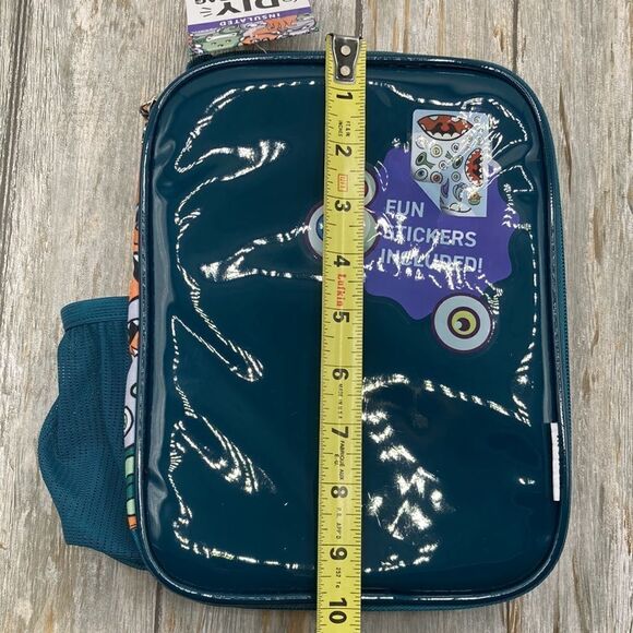 Fit & Fresh Insulated DIY Sticker Lunch Bag Teal Soft Sided Reusable Lunch Bag - Picture 3 of 12